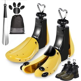 Shoe Stretcher Shoe Trees 2PCS 4-Way Adjustable Shoe Expander for Men & Women Stretch Tight Shoes Length & Width with Carrying Bag