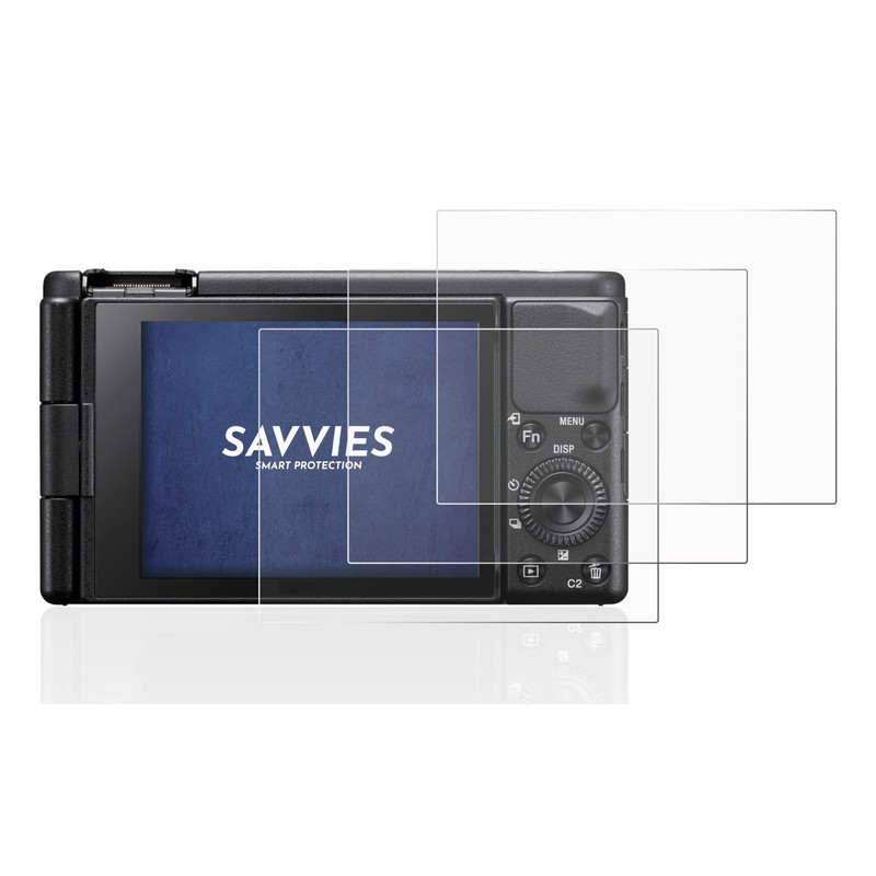 Savvies Screen Protectors for Sony ZV-1 / ZV-1A Ultra Transparent