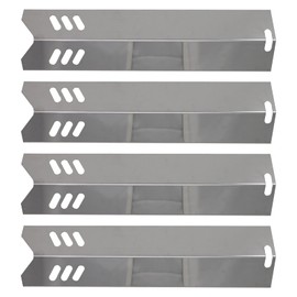 4-Pack BBQ Grill Heat Shield Plate Tent Replacement Parts for Dyna-glo DGB495SDP-D - Compatible Barbeque Stainless Steel Flame Tamer, Guard, Deflector, Flavorizer Bar, Vaporizer Bar, Burner Cover 15"