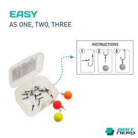 Bait Nerd Boilie Spikes 7mm 20pcs | Carp Fishing for Soft and Firm Bait | Carp, Buffalo, Catfish