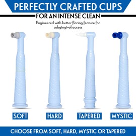 ProphyConeTM by ProphyMagic, E-Type for Removable Nose Cone Motors Only, Better Flaring for Seamless Subgingival Access, Ribbed Cups to Reduce Splatter, No Need for Nose Cones, Firm