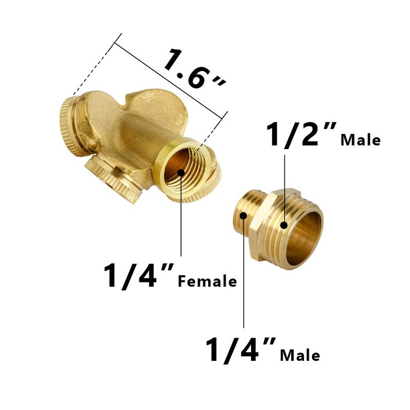 Feelers Brass Misting Spray Nozzle, 1/2" BSPF 4-Holes Small Atomizing