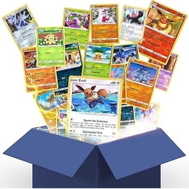 Heartforcards® 20 Original English Pokémon Cards, 4 x Holo/Glitter, Various Designs, TCG Trading Cards + Shipping Protection