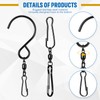 Jetec 20 Pieces Wind Spinner Swivel Hooks 360 Degree Dual