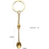 Rosojodg Silver Mini Crown Spoon Keychain, Key Ring Christmas Kitchen