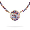 Venetiaurum - Halskette mit Murrina 36mm und Perlen aus Original-Murano-Glas