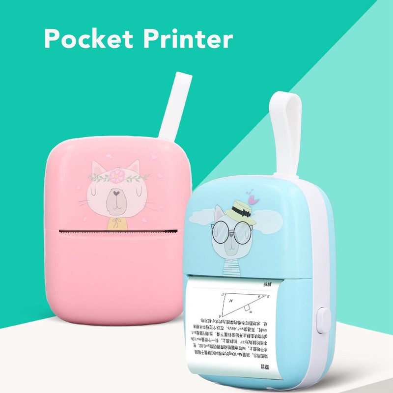Pocket Thermal Printer HD Mini Multifunctional Bluetooth Phone Printer for