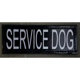Unbranded SERVICE DOG REFLECTIVE TAG PET POLICE ARMY TACTICAL HOOK PATCH VEST 1.5" X 4.0"