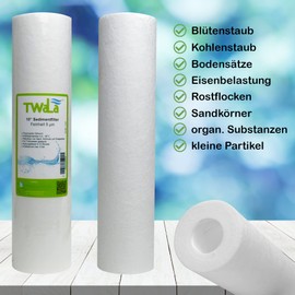 1.5 Year Set 9-Piece TWaLa 10 Inch Replacement Filter Reverse Osmosis System RO Polypropylene Sediment Pre-Filter Coarse Filter Activated Carbon Block Drinking Water Filter Water Filter for Water