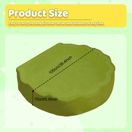 Sand Pit Shell Cover Green Sandpit Covers Waterproof Protection Cover Sandbox for Sandpit Pool Sand Box Garden Furniture 39.4 x 6 Inch Tarpaulin 210D Oxford Fabric