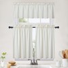CAROMIO Waterproof Kitchen Curtains Embossed Textured Tier Curtains Short Cafe