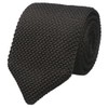 Rosiika Men Classic Espresso Brown Textured Knit Woven Silk Tie