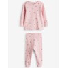 NEXT 3 Pack Floral Pyjamas, Pink/White Ditsy