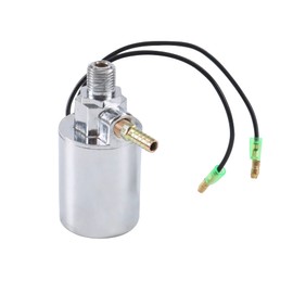 JDMSPEED 12V 24V Train Truck Air Horn Electric Solenoid Valve Heavy Duty 1/4" NPT Chrome Plated Metal Housing 150 PSI