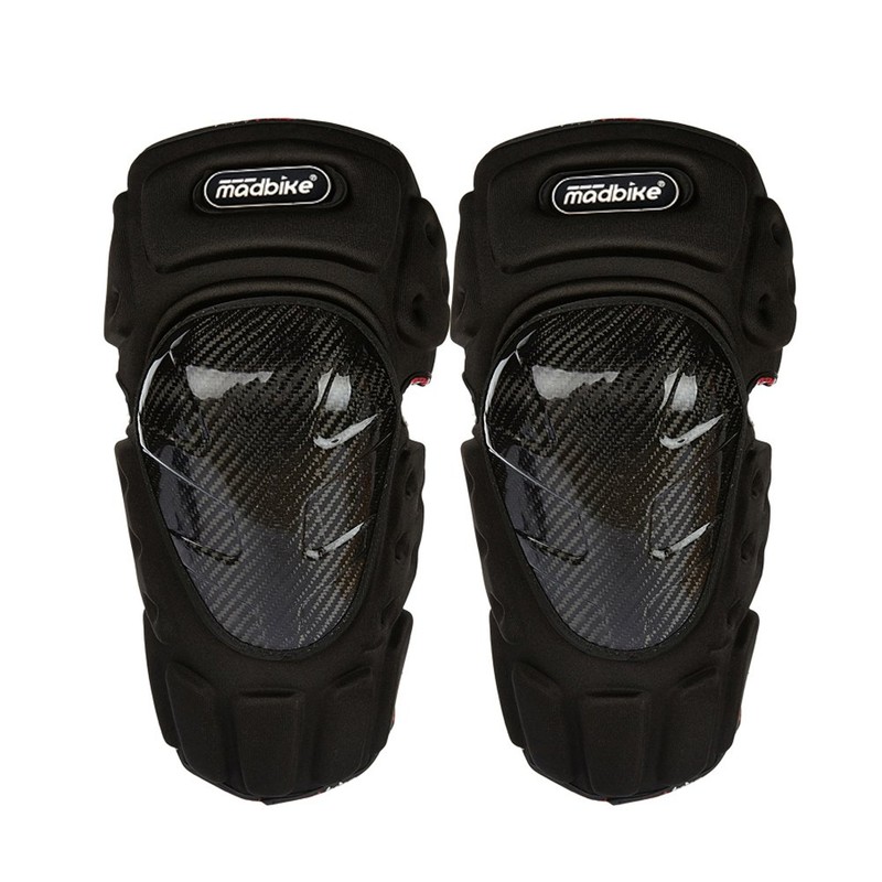 Madbike Motorcycle Knee and Elbow Pads Motocross Carbon Fiber Screen