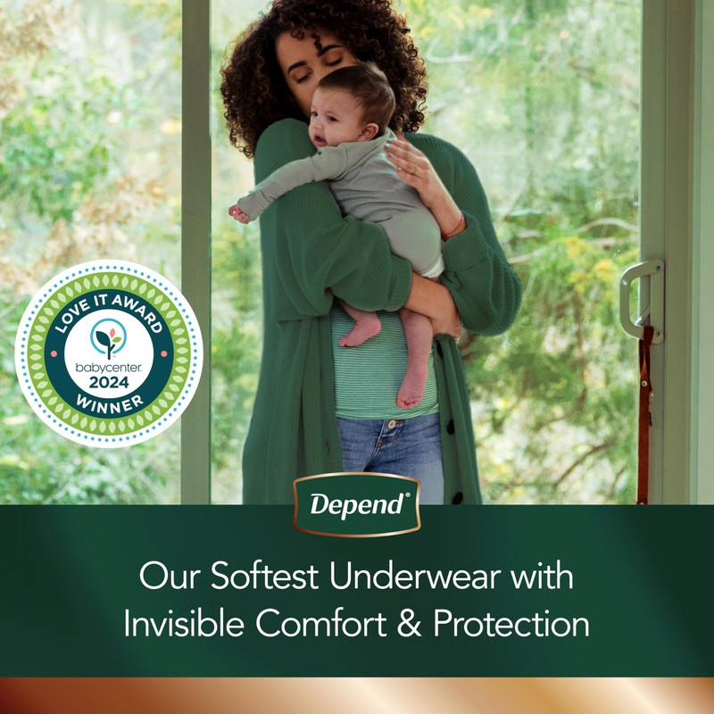 Depend Silhouette Adult Incontinence & Postpartum Bladder Leak Underwear for