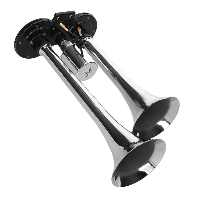 110dB Dual Trumpet Air Horn Loud Electric Horn 12-24V with
