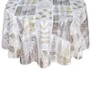 Newbridge Arezzo Contemporary Leaf Print Vinyl Flannel Backed Tablecloth -