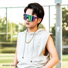 FEISEDY Sports Sunglasses, Men’s / Women’s Cycling Glasses, Sports Glasses, UV Protection Cycling Glasses for Outdoor Activities, B2837