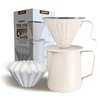 AGOGO Camping Pour Over Coffeemaker Set with Paper Filter Stainless