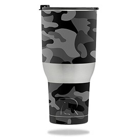 MightySkins Skin Compatible with RTIC Tumbler 40 oz. (2017) - Black Camo | Protective, Durable, and Unique Vinyl Decal wrap Cover | Easy to Apply, Remove, and Change Styles | Made in The USA
