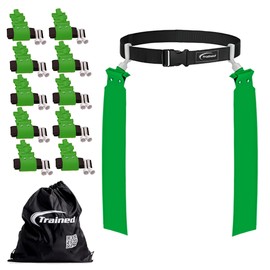 Trained 10 Man Flag Football Belt Pop Set (GREEN)