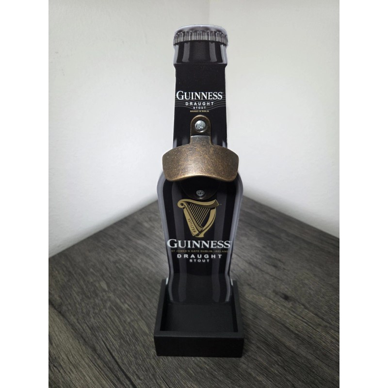 Guinness Draught Stout Wooden Bottle Opener Cap Catcher