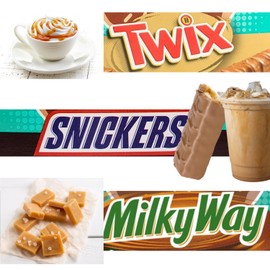 30-count single serve portion packs for Keurig Brewers Variety Donut Coffee flavors Snickers, Twix and Milky Way Candy Bars Packaged by Brightest Place Compatible with K-Cups