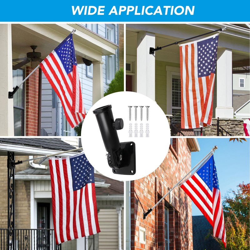 HOOPLE Flag Pole Holder for Outside House, Adjustable Flag Pole