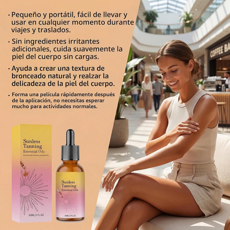 Bluemega Aceite Corporal Bronceador para Oscurecimiento de la Piel