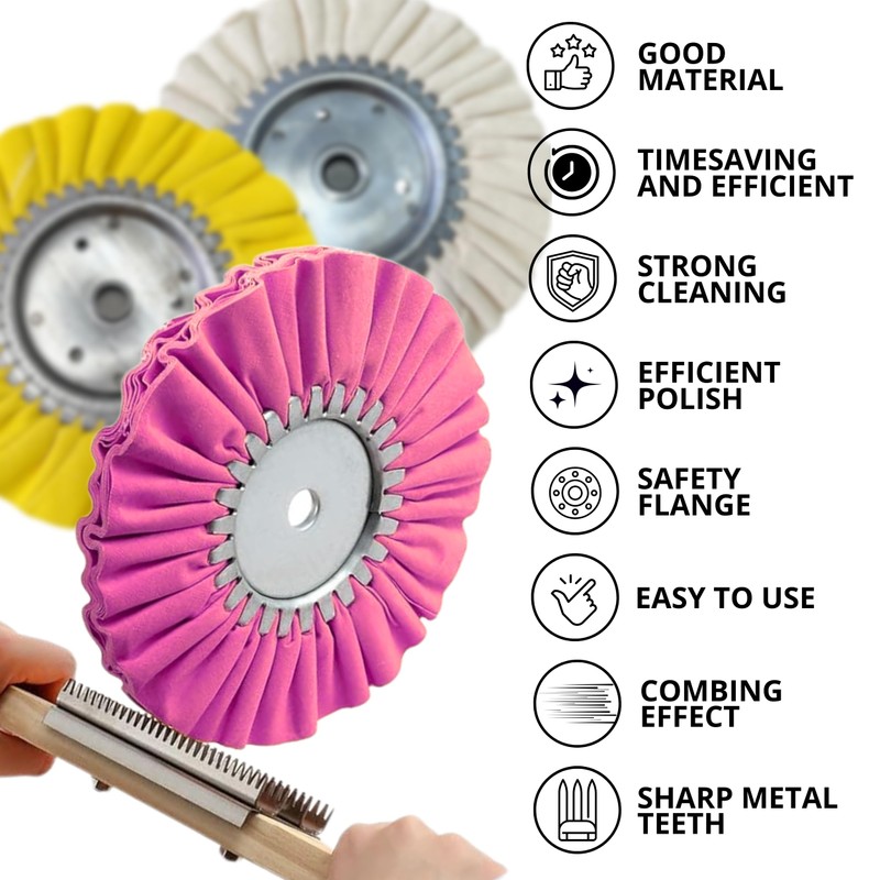 13PCS 8 Inch Aluminum Polishing Kit – Airway Buffing Wheels