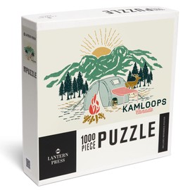 Lantern Press 1000 Piece Jigsaw Puzzle, Kamloops, Canada, Camp Life, Camping Scene