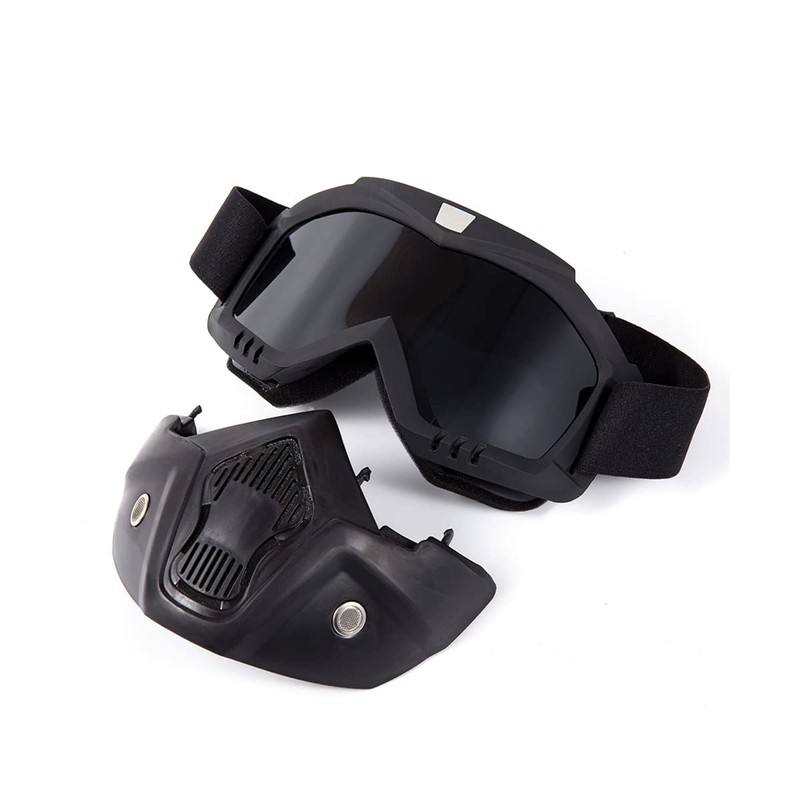 evomosa Motorcycle Mask Goggles Detachable Windproof Eyewear Protect for Men