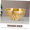 Levemolo Classic Chinese Bowl Brass Treasure Bowl Dragon Design Perfect