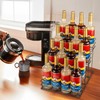 kimilus 16 Bottle Capacity Coffee Syrup Organizer 4 Tier Coffee