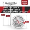 2 Pack Stainless Steel Meat Thermometer, Safe Leave in Oven,