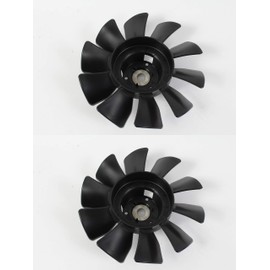 2 Pack Genuine Hydro Gear 53823 7" 10 Blade Fan with Insert OEM