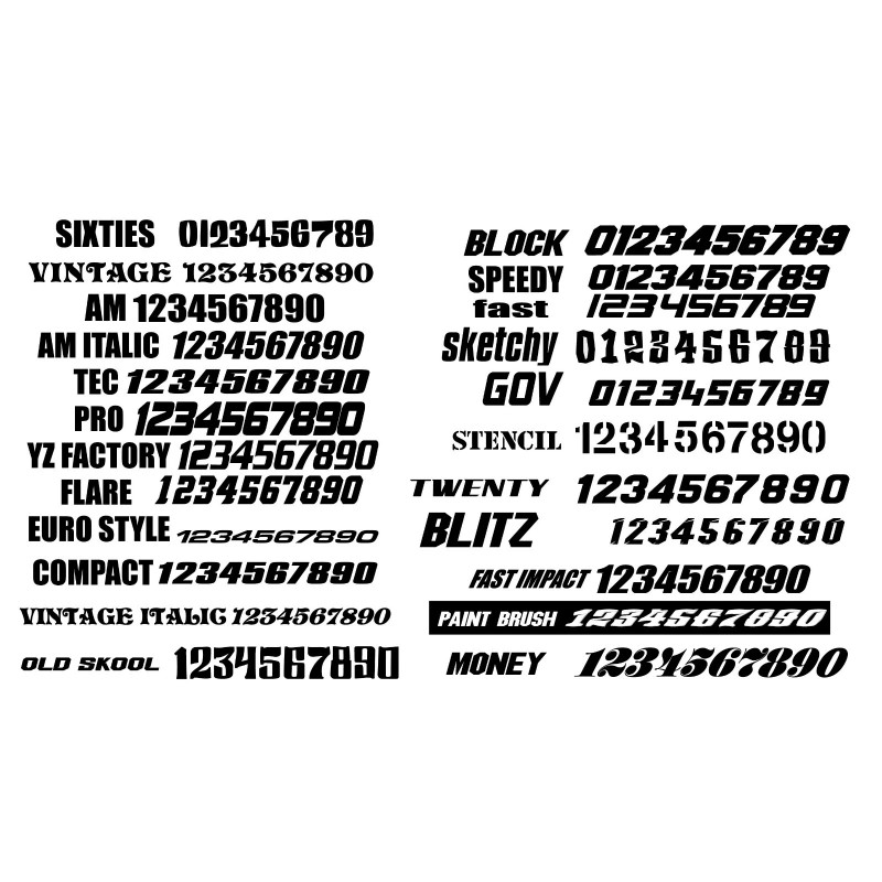 KTM FITS KTM 65 2016 TO 2023 NUMBER PLATE GRAPHICS