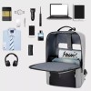 BOSSCO Mochila Antirrobo Impermeable Escolar Laptop 15.6p Carga Usb