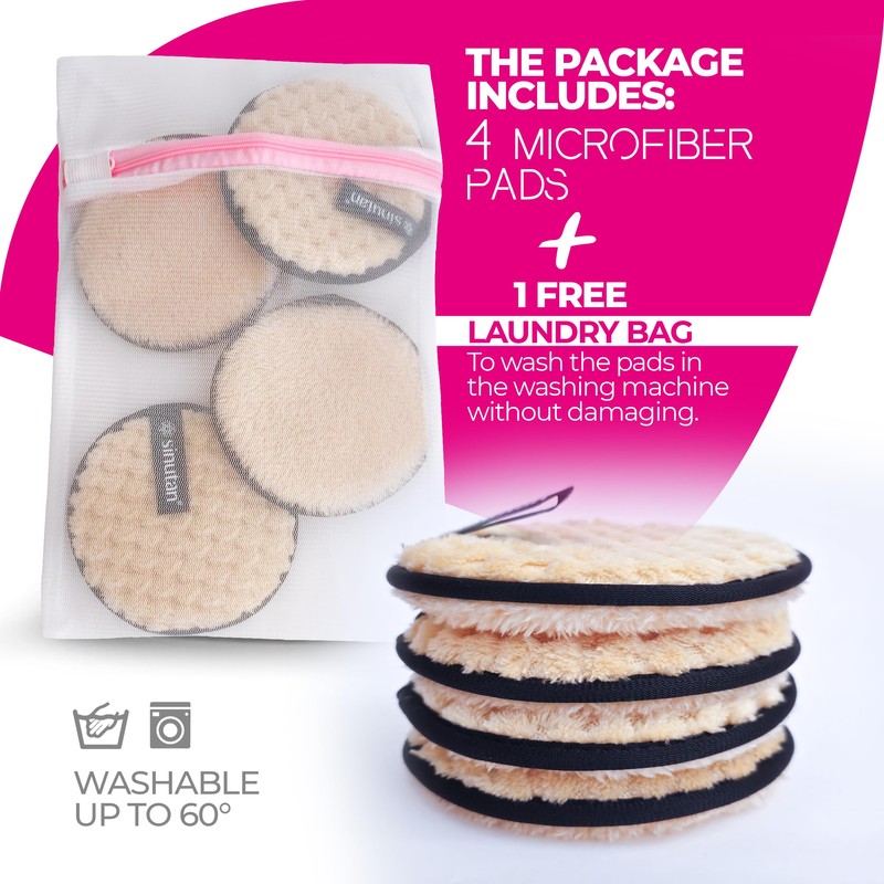 Microfibre Cleaning Discs (Set of 4, Beige)