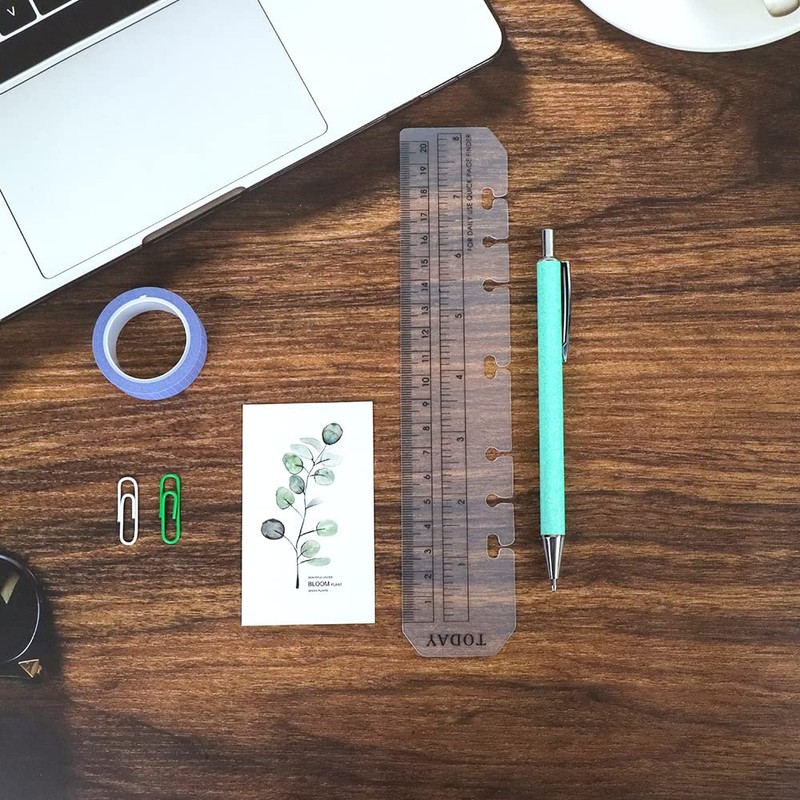 10 Pack Clear Ruler Bookmark Plastic Binder Divider A5 Straight