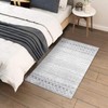 Nailttos Moroccan Washable Rug, 2x3 Grey Rug Non-Slip Small Distressed