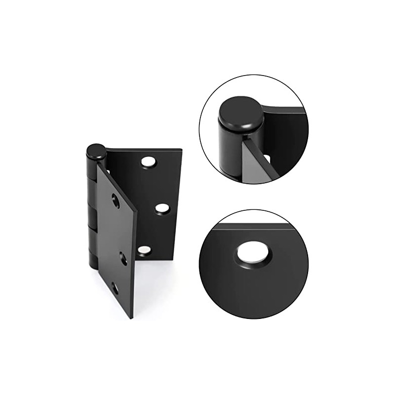 Bisagras Para Puertas de Madera 3x3 Pulgadas Negro Mate Bisagra