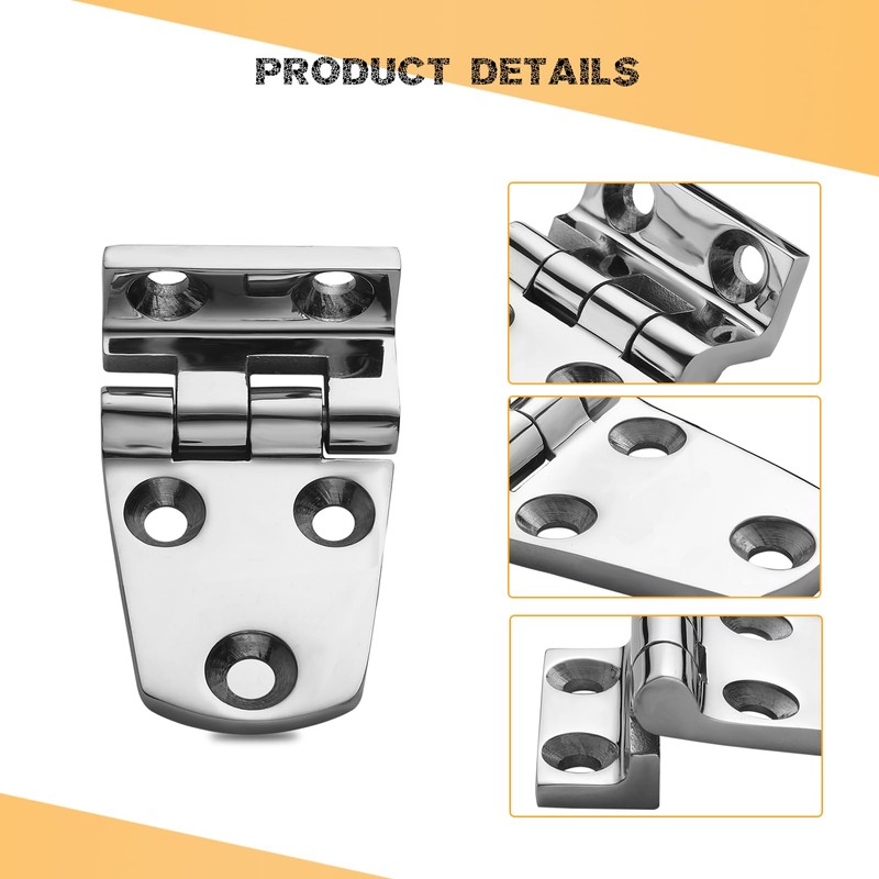 DIALESHU 2 Pack Heavy Duty Boat Hinges 316 Stainless Steel