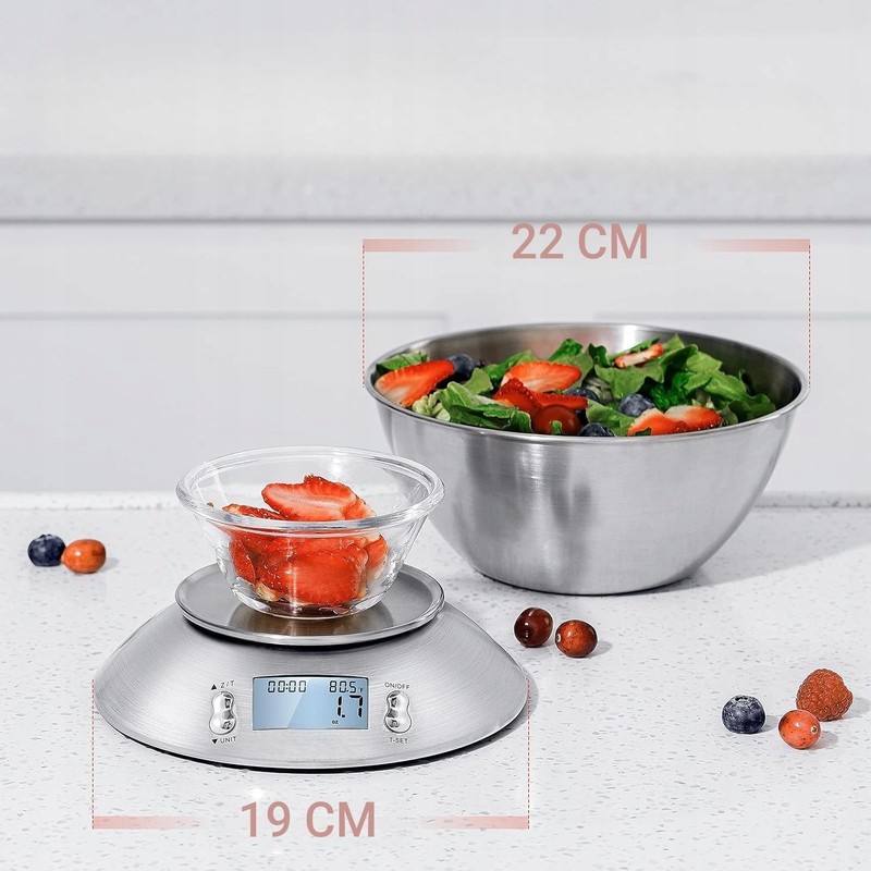 LTC LCD Kitchen Scales WG117 Precision Kitchen Scales with Bowl