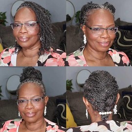 FASHION IDOL Afro Kinkys Bulk Human Hair for Dreadlock Extensions Loc Repair Braiding Twist Afro Kinky Human Hair for Locs 1 Pack 50 Gram 1.8 Oz