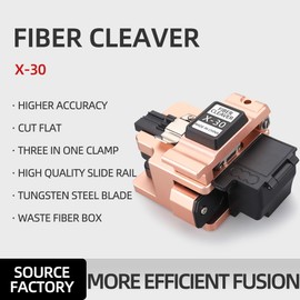 FTTH High Precision Optical Fiber Cleaver 24 Surface Blade Fiber Optic Cutter Cleaver X-30 with Waste Fiber Box