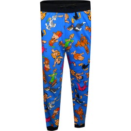 Briefly Stated Mens Scooby Doo Bugs Bunny Tom and Jerry Jogger Lounge Pants (Small)