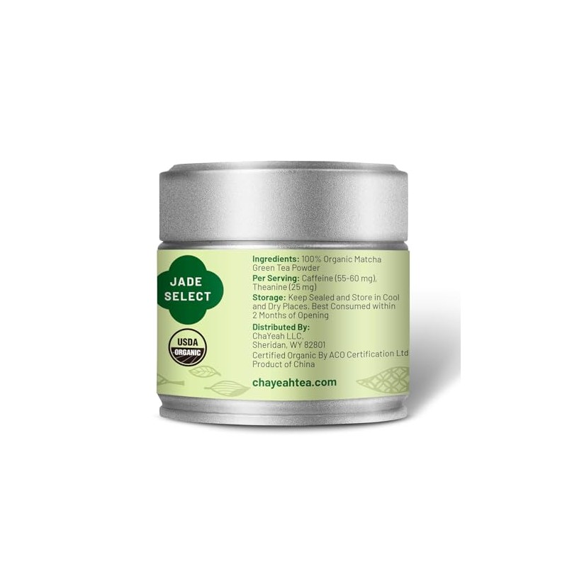 ChaYeah Matcha Jade Select para Latte Y Té Regular, Polvo