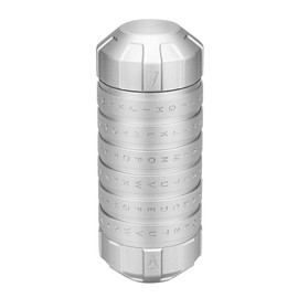 LANRU Mini Cryptex Code Lock Valentine's Day Delicate Interesting Romantic Birthday Gifts Silver